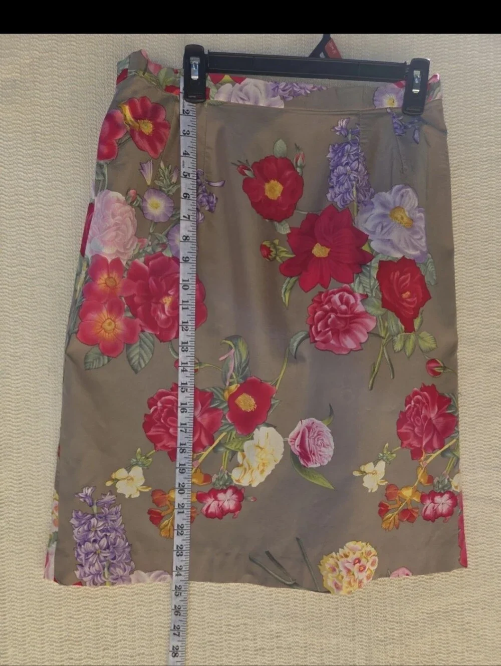 Vintage Constance Saunders Floral 100% Silk Midi Skirt 80/90s Cottagecore 14